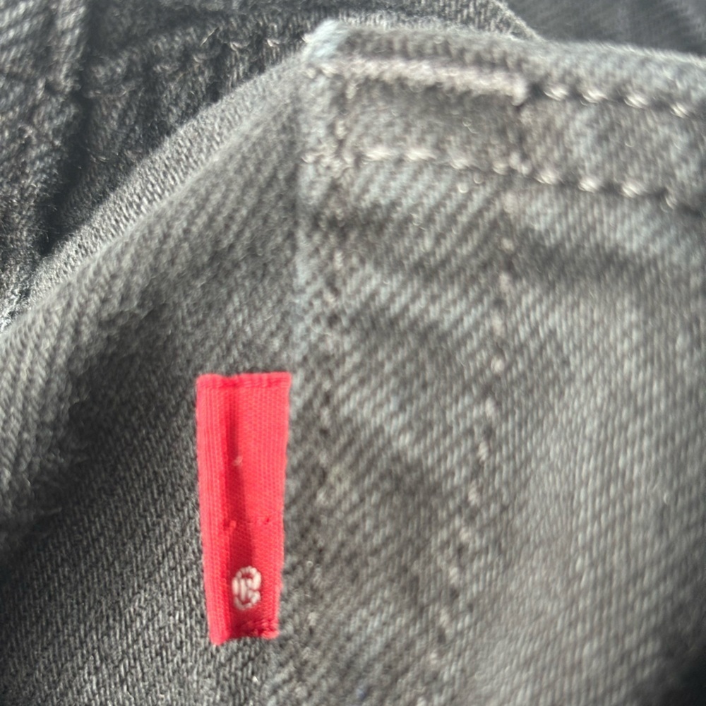 Levis Premium Wedgie Button Fly High Rise Frayed Hem Black Jeans | Size 29 - Picture 11 of 16